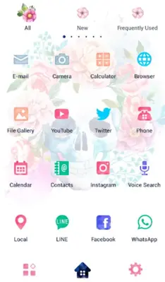 Skull Flowers Theme +HOME android App screenshot 1